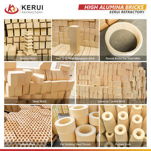 KERUI Ladrillo de cilindro resistente al fuego Ladrillos refractarios de alta alúmina 230X114X65mm para barriles de acero de horno de cerámica - Product Image 5