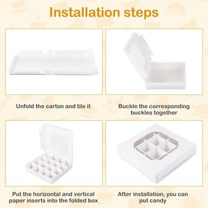 <span class=keywords><strong>กล่อง</strong></span>ขนมแบบขายส่งปรับแต่งได้พร้อมตัวแบ่งช่อง <span class=keywords><strong>กล่อง</strong></span>ของขวัญกระดาษหน้าต่างใสสำหรับบรรจุภัณฑ์ช็อกโกแลต ฟัดจ์ สบู่ และอาหาร - Product Image 3