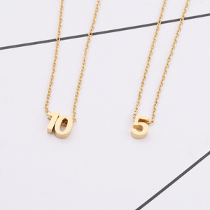 แฟชั่นเหล็กสแตนเลสชุบทอง<span class=keywords><strong>เสน่ห์</strong></span> DIY สำหรับการทำเครื่องประดับการตั้งค่าหนามเตยหมายเลข0-9สำหรับ<span class=keywords><strong>คู่</strong></span>รักเพื่อนที่ระลึก - Product Image 5