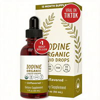 Gouttes de Iodure de Potassium Végétaliennes Anti-Radiation Personnalisées OEM, Liquide Oral pour Soutenir la Santé de la Thyroïde, Compléments Alimentaires, Déconseillé aux Femmes Enceintes