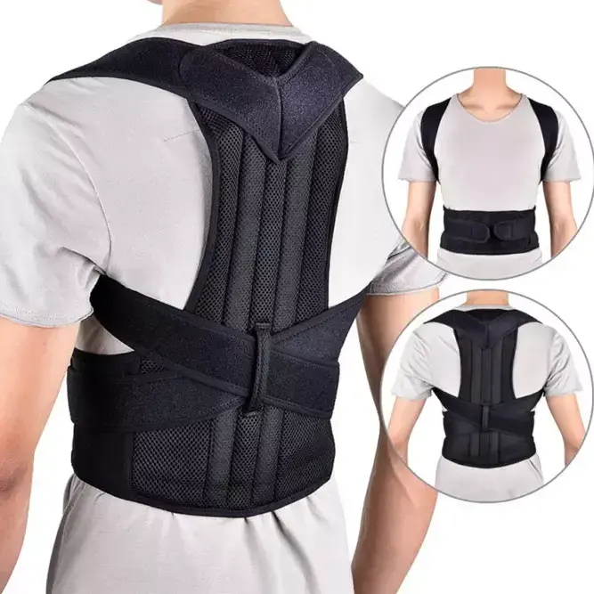 Logotipo personalizado Ajustável Full Back Support Alisador de ombro superior e inferior Back Brace Posture Corrector