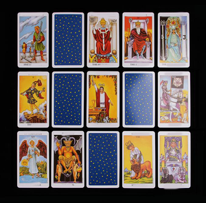 Mazo de 78 Cartas de <span class=keywords><strong>Tarot</strong></span> en Inglés con Cristales, Guía Digital de Oráculo, Juego de Mesa de Adivinación, Último <span class=keywords><strong>Tarot</strong></span> de Bruja, Estilos No. 1-100 al Por Mayor - Product Image 4