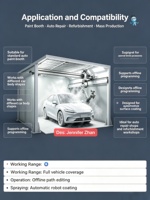 Solución Robótica de Alta Eficiencia para Pintura de Automóviles, Cabina de Pintura con Pantalla Táctil Externa, Control con un Clic, Motor Visualizado