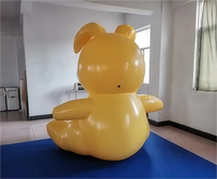 Modèle personnalisé de lapin gonflable en PVC jaune pour les fêtes, événements, promotions, publicité, décoration gonflable en vente