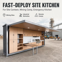 Rumah Dapur Modular Prefabrik Portabel untuk BBQ, Penjualan Langsung Pabrik, Kabinet Dapur Luar Ruangan, Pod Kebun