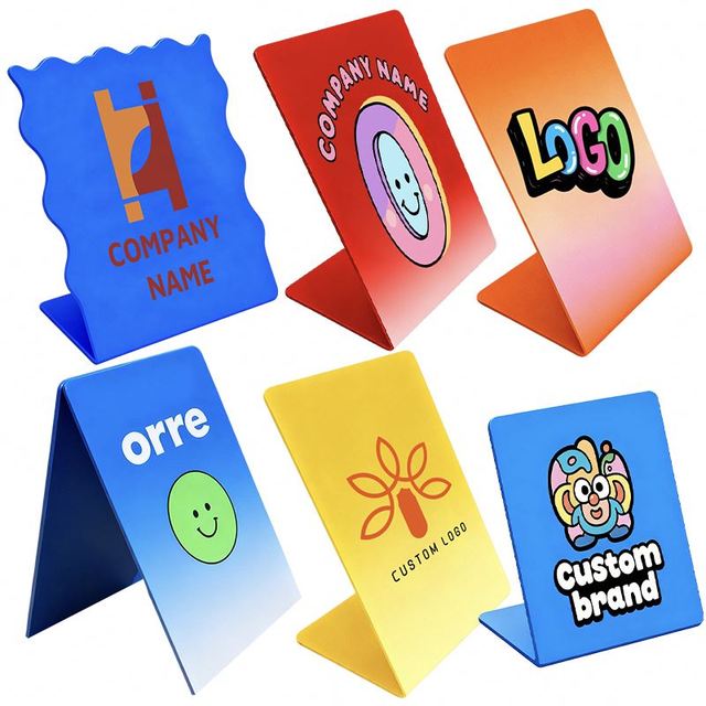 Custom Logo Acrylic NFC Wedding Reception Table Sign Stand