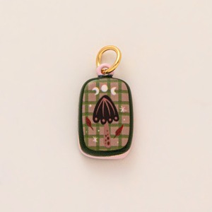 Collares de cadena de latón pintados a mano con motivos botánicos vibrantes, colgante de amor, nuevo conjunto de joyería artesanal DIY - Product Image 5