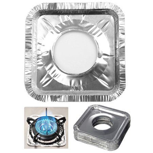 Protège-brûleurs <span class=keywords><strong>de</strong></span> cuisinière jetables en aluminium, revêtements carrés en mousse pour brûleurs à <span class=keywords><strong>gaz</strong></span> - Product Image 6