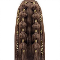 26 pièces de bijoux de cheveux dorés tendance pour femmes, pour tresses et dreadlocks, perles en métal, motif serpent