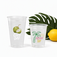 Gobelets en plastique PET transparents pour boissons froides en vrac avec couvercles en dôme, sans BPA, pour bubble tea et smoothies, 12 oz