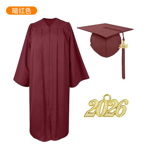 Robe de graduation Jing Zherui en tissu uni, unisexe adulte, uniforme scolaire transfrontalier, Printemps 2026 - Product Image 2