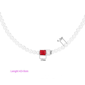 Nuevo regalo moda rectángulo diamante Retro australiano Shell perla Metal Color Artificial tesoro mezclar y combinar collar de mujer - Product Image 2