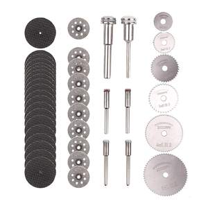 30 pièces de disques de coupe diamantés ensemble de lames de scie à métaux HCS Mini lame de scie circulaire pour outils rotatifs <span class=keywords><strong>Dremel</strong></span> meules à tronçonner en résine diamant - Product Image 1