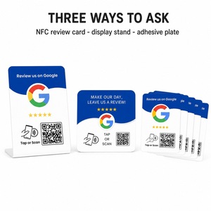 Support de table en acrylique pour carte de commentaires <span class=keywords><strong>Google</strong></span> NFC, panneau QR Code pour restaurant, café, bar, collecte de commentaires clients, personnalisé - Product Image 4