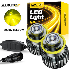 หลอดไฟตัดหมอก LED สำหรับรถยนต์ AUXITO รุ่น H8 H9 H11 H16 ดีไซน์โปรเจคเตอร์ ขนาดเล็ก หลอดไฟตัดหมอก 3000K สีเหลืองอำพัน - Product Image 4