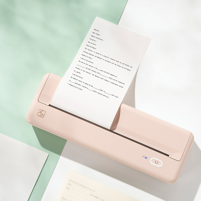 HPRT MT810 Mini Thermal Printer A4 Size  Wireless Compatible with Win/Mac System Inkless PDF Web Document Printing Used
