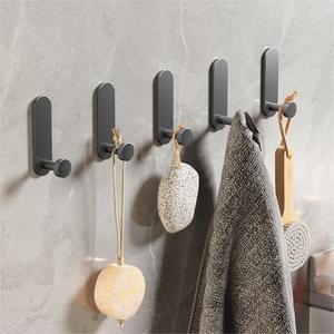Adhesive <b>Hooks</b> Gunmetal Ash 60 Cm With <b>Hook</b> For Bathroom <b>Towels</b> Entryway Door - Product Image 1