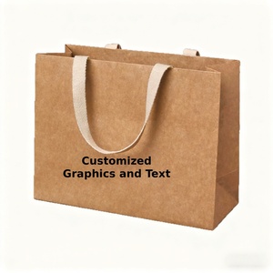 Sac en papier kraft de qualité supérieure avec votre propre logo pour l'emballage de cadeaux, sac en papier laminé de luxe personnalisé, recyclable et verni - Product Image 4
