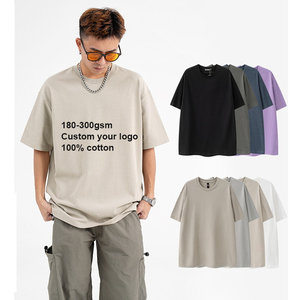 Camiseta de Alta Calidad, 270 g/m², 100% Algodón, Talla Grande, Estampada, Bordada, Lisa, Personalizada para Hombre - Product Image 3