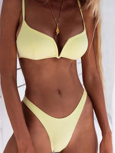 Maillots de bain et vêtements de plage deux pièces à volants personnalisés Maillots de bain pour femmes Fitness Swimwear Bra - Product Image 6