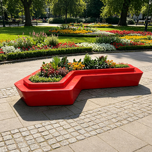 Bespoke Fiberglass Plaza Seating Weather Resistant <b>Outdoor</b> <b>Stools</b> for Rooftop Garden - Product Image 3