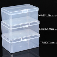 Boîte de rangement carrée ou rectangulaire en plastique transparent SUNSHING pour mini articles, cosmétiques, perles, emballage avec couvercle