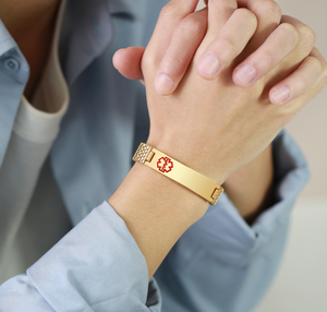 Bracelet médical en acier inoxydable élastique de 12mm pour <span class=keywords><strong>homme</strong></span>, vente en gros - Product Image 3