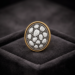 Bouton ovale en laiton fait main pour homme, serti de cristaux et de strass, idéal pour les occasions formelles, mariages et anniversaires - Product Image 6