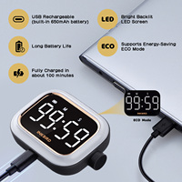 INKBIRD Timer Dapur Digital Magnetik IDT-02 Mini Lucu Warna Hitam Emas Layar Besar Suara Keras Kontrol Tombol