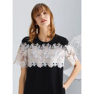 Abito Casual MIDI a <span class=keywords><strong>Maniche</strong></span> <span class=keywords><strong>Corte</strong></span> Bianco e <span class=keywords><strong>Nero</strong></span> OEM - Product Image 5