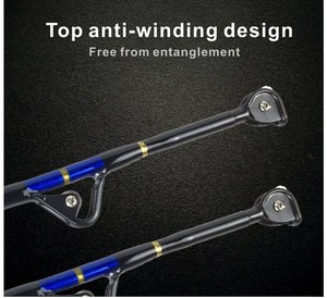 Sales1 Mar Pesca Trolling Rod Fibra de vidrio Big Game Rod 50-130lbs Nylon Butt Blue Spear Boat Deep Sea Fishing Rod - Product Image 6