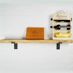 Rustic Scaffold Board Heavy Duty <strong>Shelf</strong> Brackets/Shelving Industrial Iron/Steel (Pair) (Type 2-225mm Up) - Product Image 3