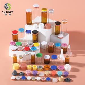 Alta qualità 3ml 5ml 10ml 20ml 30ml ambra trasparente per ampolla medica materiale da imballaggio fiala di vetro marrone con tappo in gomma - Product Image 4