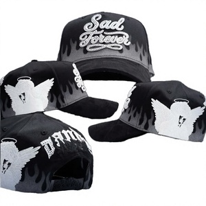 Casquette de baseball unisexe 5 panneaux en coton 100% avec doublure en satin, motif nœuds brodés 3D de haute qualité, vente en gros - Product Image 3