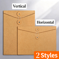 Pochette de rangement A4 en papier kraft pour documents, épaisse et durable, pour bureau, vierge, sans impression, personnalisable avec logo et taille