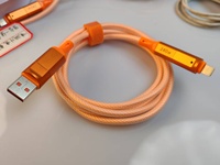 Câble de données USB 2.0/micro 4-en-1 orange de 1,5 m, conducteur en cuivre pur, gaine en PVC, charge rapide 240W 3A pour ordinateur, voiture, caméra