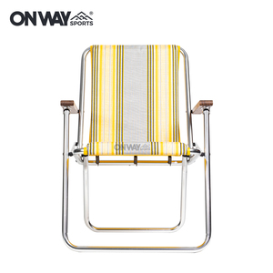 Precio barato Silla de campamento de aluminio ligera para exteriores Silla de playa de verano plegable portátil con respaldo alto - Product Image 3