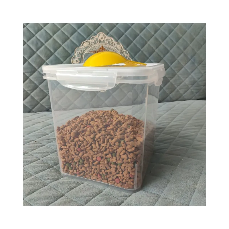 プラスチック製密閉ポット缶キッチン冷蔵庫食品容器透明食品収納ボックスジャー