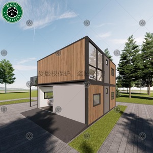 Maison conteneur préfabriquée extensible à deux étages avec garage, approvisionnement direct usine, haute qualité pour le marché - Product Image 4