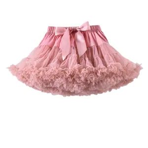 Hot sale Soft Puffy Tulle petiskirt for Baby Girls Dancing Girls Tutu Dress Mini Kids Girl Tutu Skirt