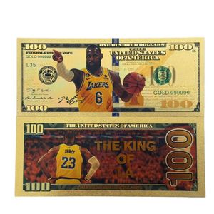Billete Coleccionable de Papel de Oro de 24K del Estrella de la NBA <span class=keywords><strong>LeBron</strong></span> James, Regalo - Product Image 3
