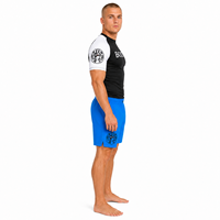 Ensemble de compression No-Gi Jiu-Jitsu à séchage rapide : Rashguard et short à coutures renforcées pour le BJJ et le grappling