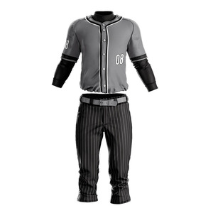 Ensemble de vêtements de sport respirants et légers, pantalon et maillot, prix de gros, uniforme de baseball sur mesure, faible MOQ, uniforme de baseball d'équipe - Product Image 1