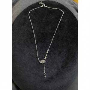 Collane a strati in acciaio inossidabile stile punk con diamanti e motivo a farfalla vintage, di tendenza, in saldo, all'ingrosso - Product Image 2