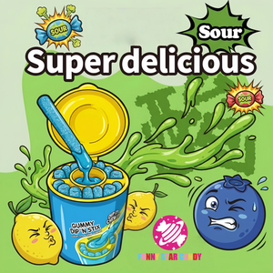 Vente en gros de bonbons gélifiés personnalisés Juicy Drop Gummy Dip 'N Stix, bâtonnets de bonbons gélifiés sucrés, bonbons au gel à tremper acidulé - Product Image 3