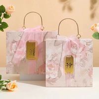 Boîte cadeau de luxe légère et écologique, gaufrée, auto-érectible, pour bonbons de mariage et emballage de parfum, vente en gros