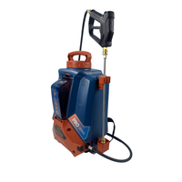 Pulvérisateur à dos de 15 litres en PE avec batterie au lithium, pompe à vitesse variable à dents bleues et tuyau détachable