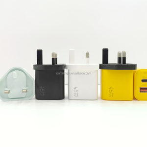 อะแดปเตอร์แปลงไฟ2พอร์ต USB Type C 20W ที่ชาร์จเร็ว45W สำหรับ iPhone 15 14 13 PRO MAX