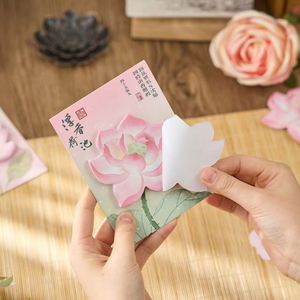 Guofeng Self-Adhesive Flower-Shaped <b>Memo</b> <b>Pads</b> High Quality Notes for School Office Use Practical Decoration - Product Image 3
