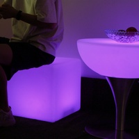 Veilleuse Cube à Led pour Hôtel Lampe Tabouret de Chaise Cube à Led pour Bar